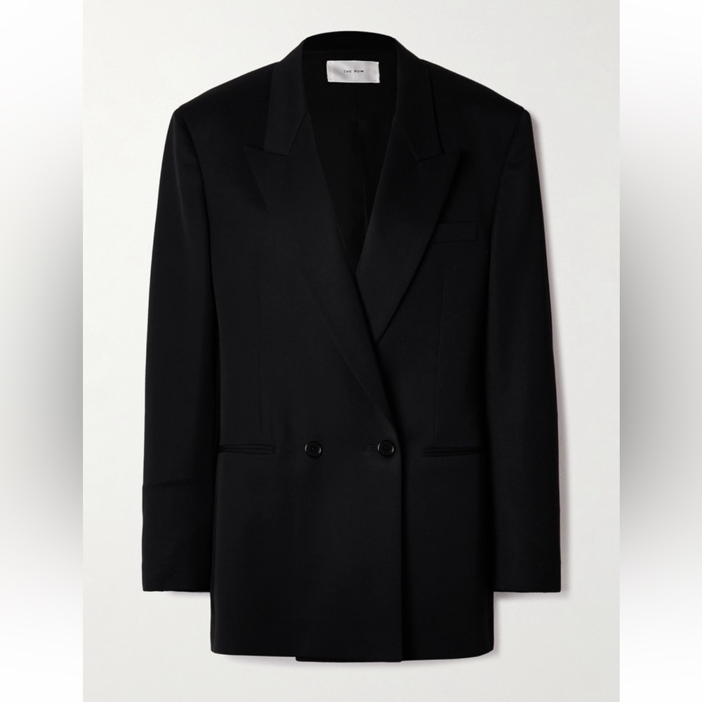 NWOT The Row Lumis double breasted wool twill blazer size xs-m